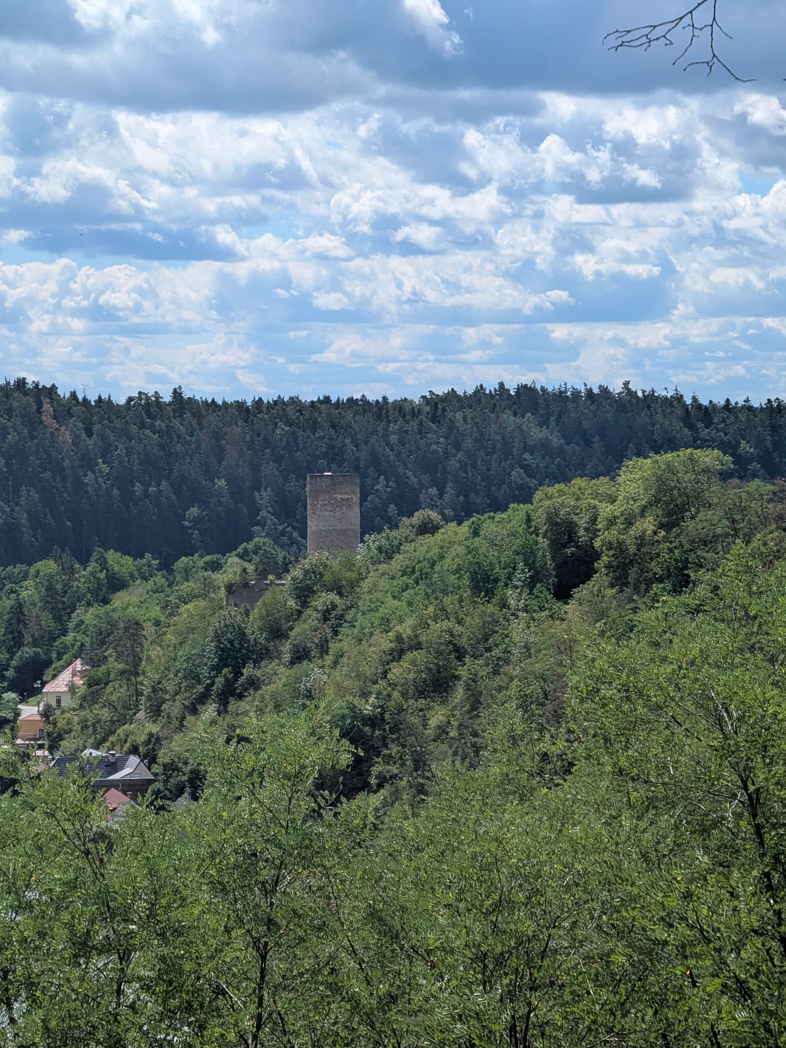Dobronice castle from the field track
